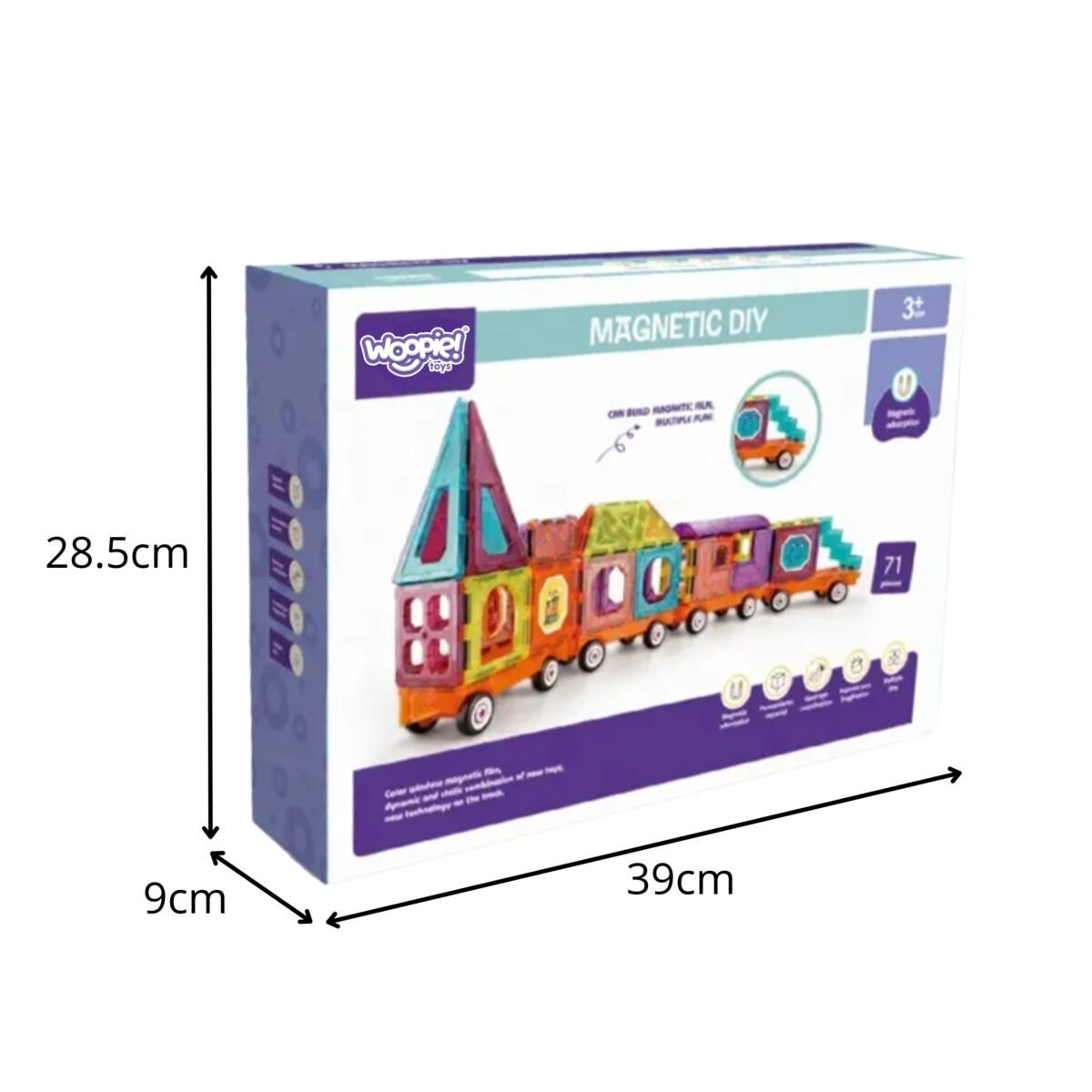 Magnetinių 3D kaladėlių traukinio rinkinys, 71 dalis – Paveikslėlis 12