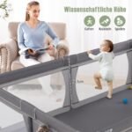 Maniežas kūdikiams su 50 kamuoliukų ir dvejomis durelėmis (Tamsiai pilka) – Paveikslėlis 4