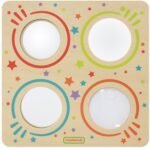 Medinė Montessori sensorinė lenta su veidrodžiais ir lupa – Paveikslėlis 7