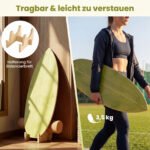 Medinė balansinė lenta su kamštiniu voleliu ir stovu (Žalia) – Paveikslėlis 3