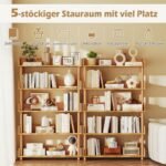 Medinė kampinė 3 lygių pastatoma lentyna (Natūrali) – Paveikslėlis 4