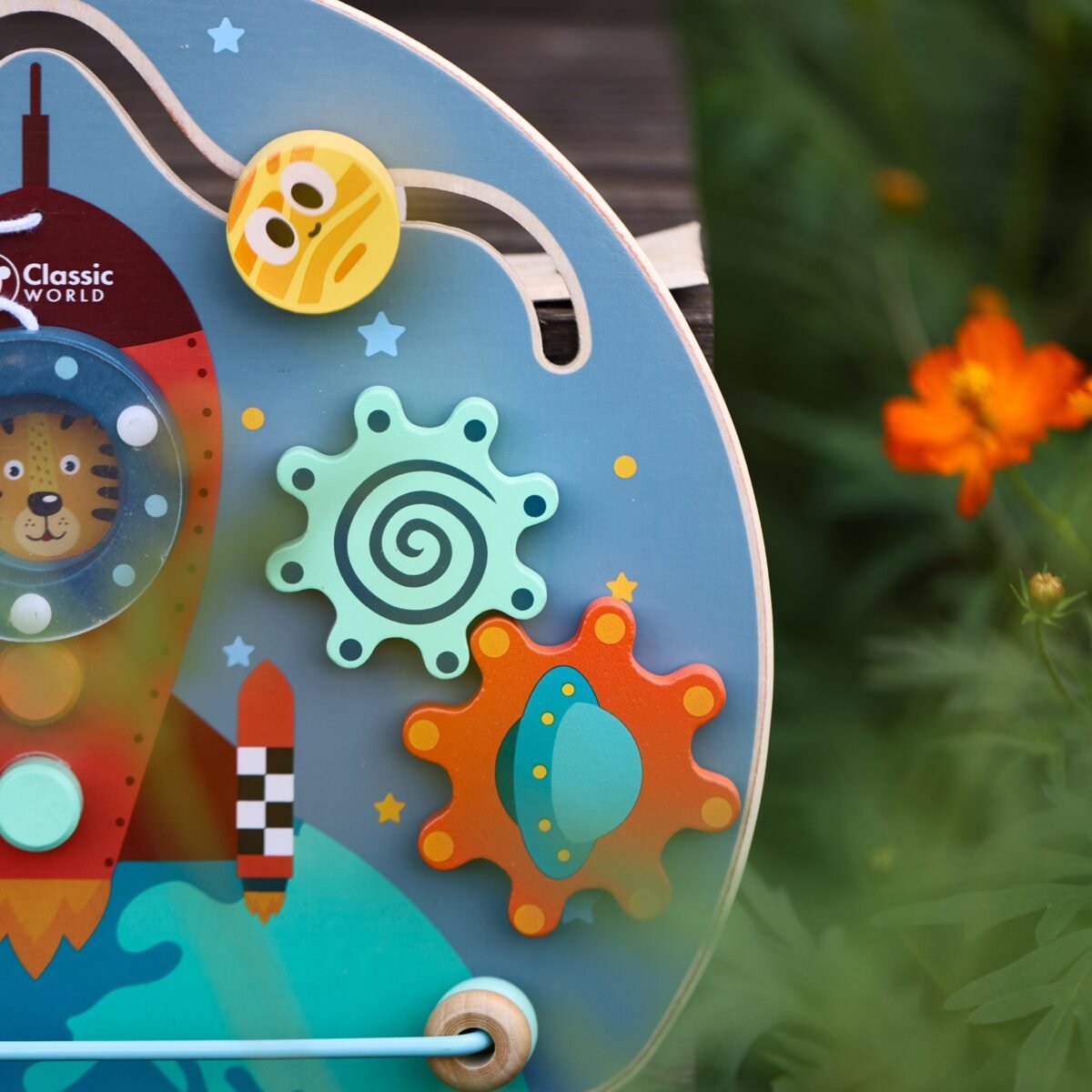 Medinė lavinimo lenta 6in1, raketos formos – Paveikslėlis 12