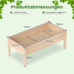 Medinė pakelta lysvė su drenažinėmis angomis (Natūrali) – Paveikslėlis 2