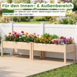 Medinė pakelta lysvė su drenažinėmis angomis (Natūrali) – Paveikslėlis 4