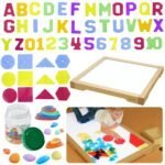 Medinė sensorinė LED šviesos dėžė su priedais – Paveikslėlis 3