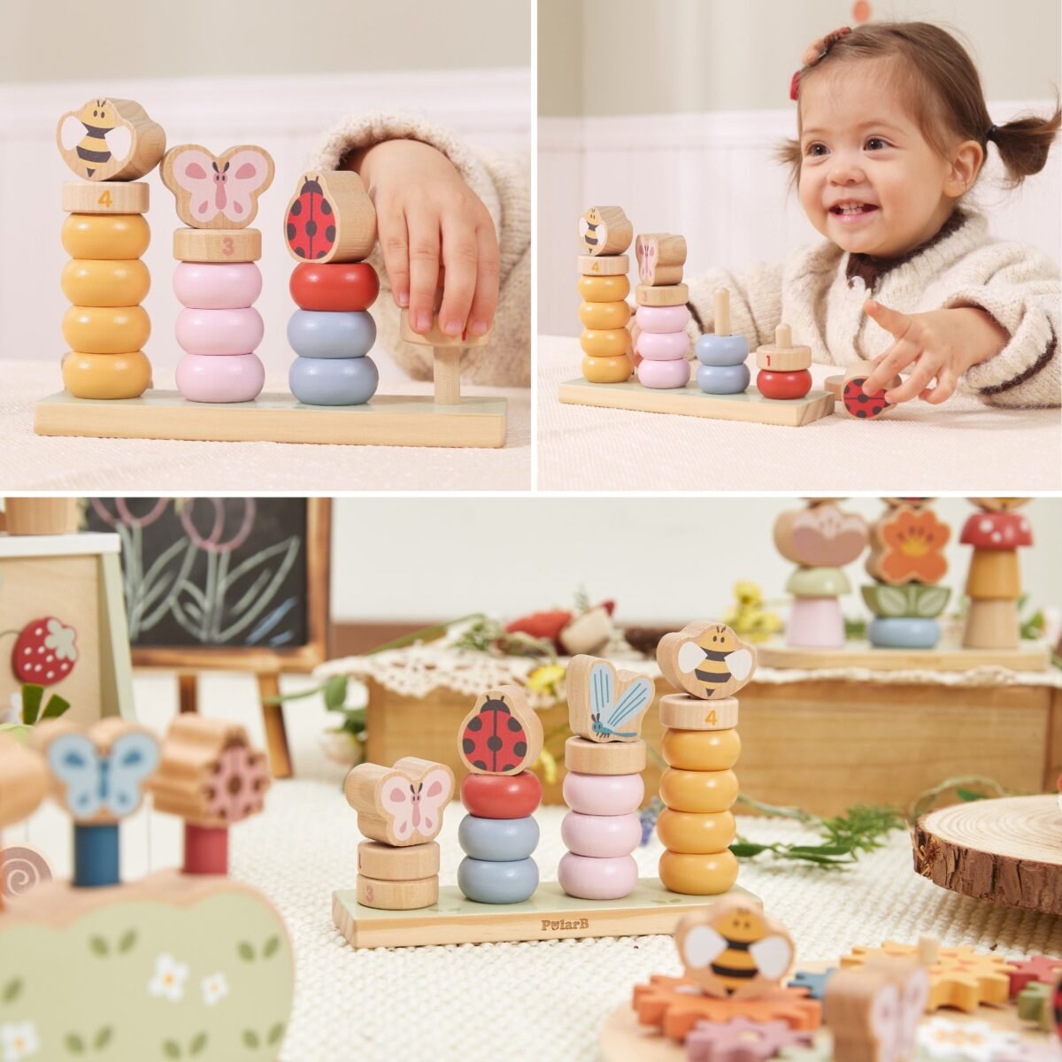 Medinė skaičiavimo dėlionė su vabaliukais – Paveikslėlis 2