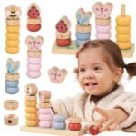 Medinė skaičiavimo dėlionė su vabaliukais