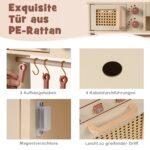 Medinė žaislinė virtuvėlė su šviesos ir garso efektais orkaite bei mikrobangų krosnele (Geltona) – Paveikslėlis 5