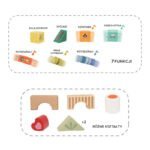 Medinės Montessori sensorinės kaladėlės, 7 viename, 14 dalių – Paveikslėlis 14