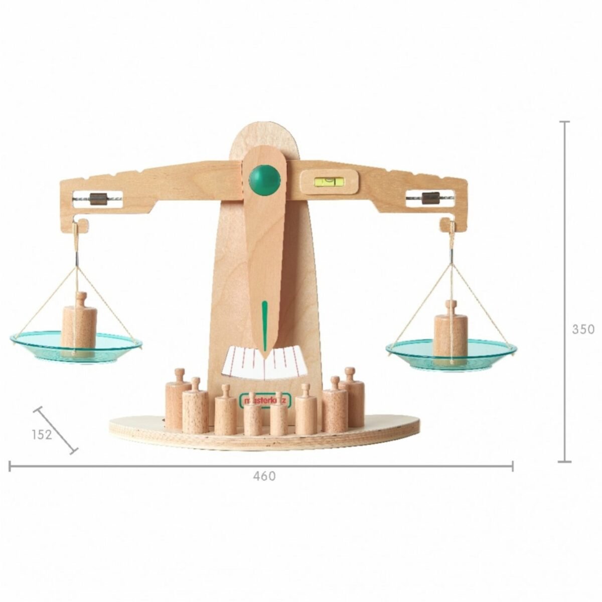 Medinės pusiausvyros svarstyklės su svarmenimis – Paveikslėlis 8