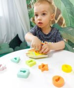 Medinės veriamosios kaladėlės su nameliu ir raktu, 11 dalių – Paveikslėlis 12