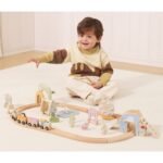 Medinis 62 dalių traukinukų ir pramogų parko rinkinys – Paveikslėlis 4