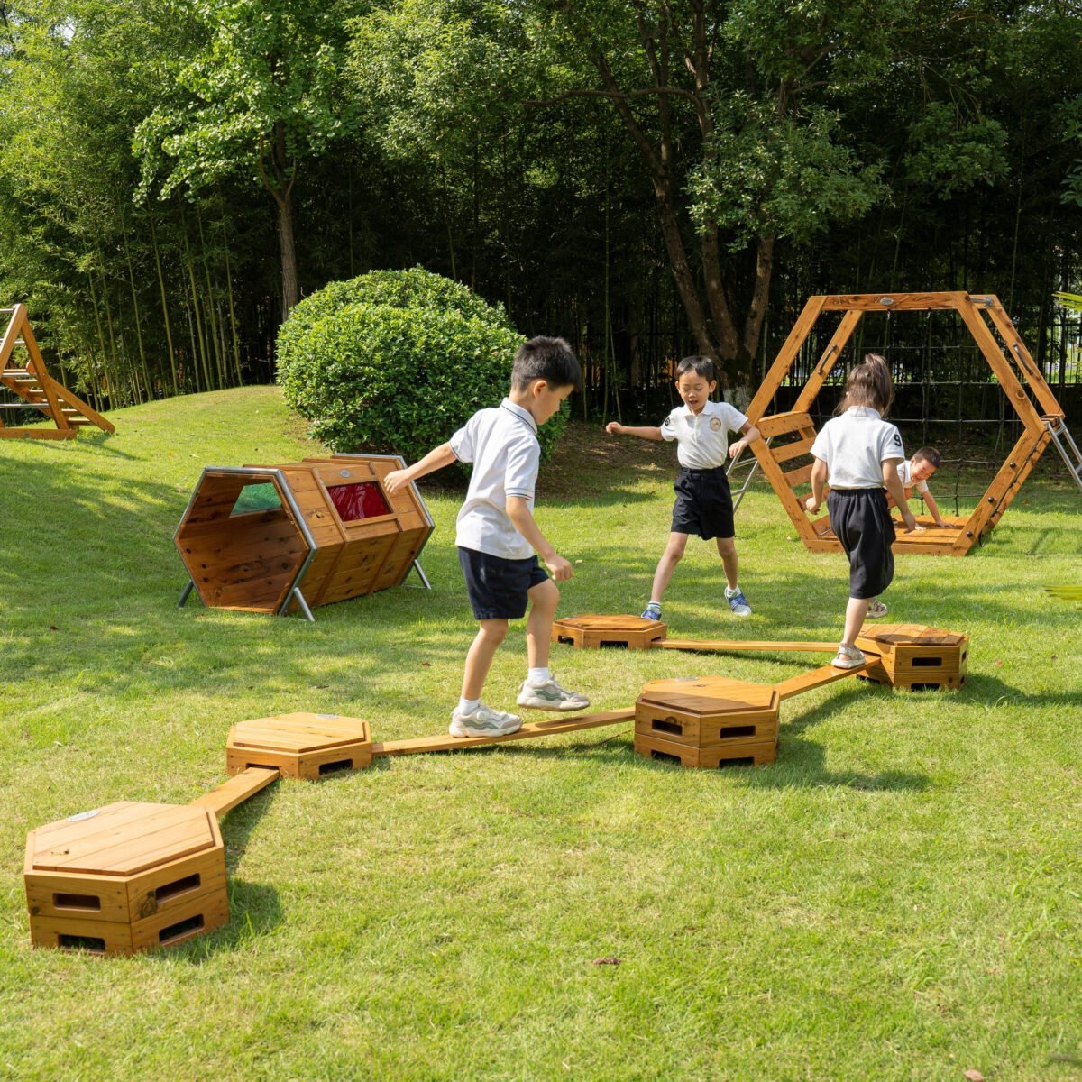 Medinis XXL modulinis balanso ir motorikos takas – Paveikslėlis 3