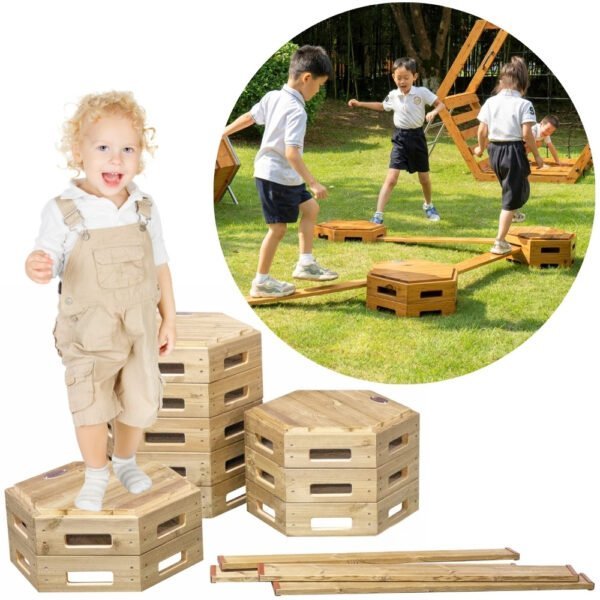 Medinis XXL modulinis balanso ir motorikos takas