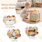 Medinis daugiafunkcis motorikos kubas su lavinamosiomis veiklomis ir daiktadėže (Daugiaspalvis) – Paveikslėlis 5