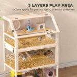 Medinis hamsterio narvas su 3 nuimamomis platformomis – Paveikslėlis 4