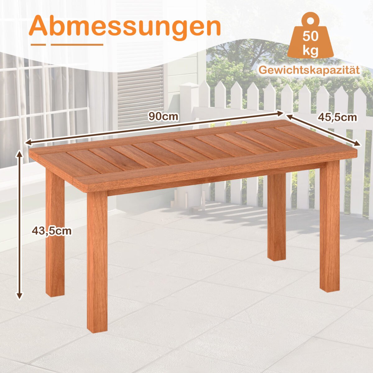 Medinis kavos staliukas su lentjuostiniu stalviršiu (Natūrali) – Paveikslėlis 2