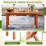 Medinis kavos staliukas su lentjuostiniu stalviršiu (Natūrali) – Paveikslėlis 4