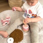 Medinis lavinamasis lapiuko rinkinys su piramide ir traukiamuoju lapiuku – Paveikslėlis 2