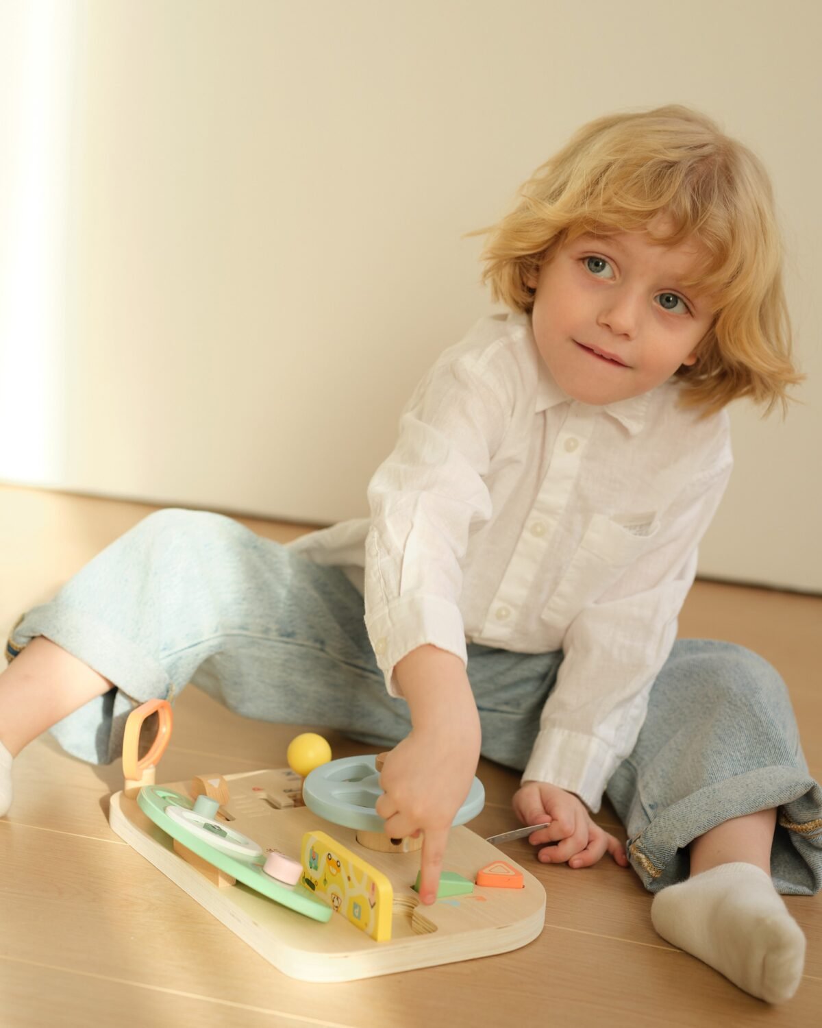 Medinis lavinamasis vairavimo pultas su garsais ir priedais – Paveikslėlis 18