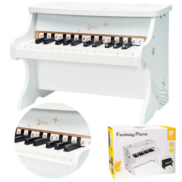 Medinis pianinas vaikams su mokomąja knygele