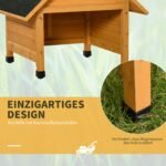 Medinis garažas robotinei vejapjovei su apsauga nuo saulės ir lietaus