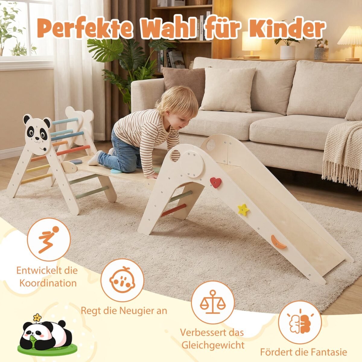 Medinis sulankstomas Montessori laipiojimo rinkinys (Smėlio)