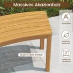 Medinis sulankstomas lauko stalas ir 4 sodo suolai be atlošo (Natūrali) – Paveikslėlis 4