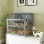 Medinis trijų aukštų hamsterio narvas su giliu dugnu – Paveikslėlis 2