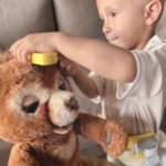 Medinis vaikiškas kirpėjo rinkinys su diržu, 8 dalių