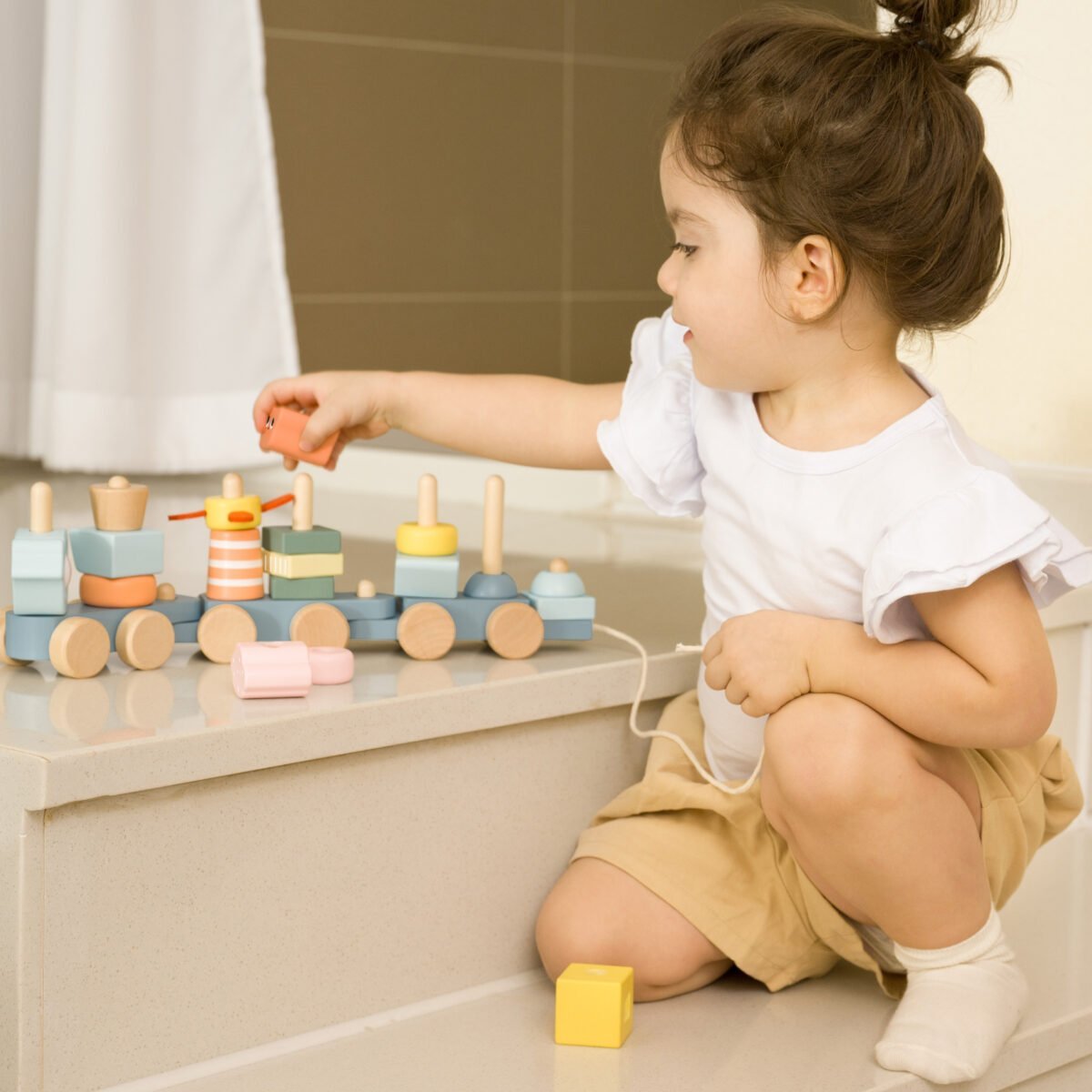 Medinis vandenyno traukinukas-rūšiuoklis 28 dalių – Paveikslėlis 4