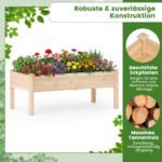 Medinių pakeltų lysvių su drenažo angomis komplektas (2 vnt.) (Natūrali) – Paveikslėlis 5