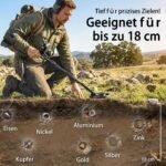 Metalo detektorius su IP68 atsparia vandeniui paieškos rite ir priedų komplektu – Paveikslėlis 5
