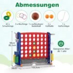 Milžiniškas strateginis žaidimas vaikams 4-in-1 (Raudona) – Paveikslėlis 2