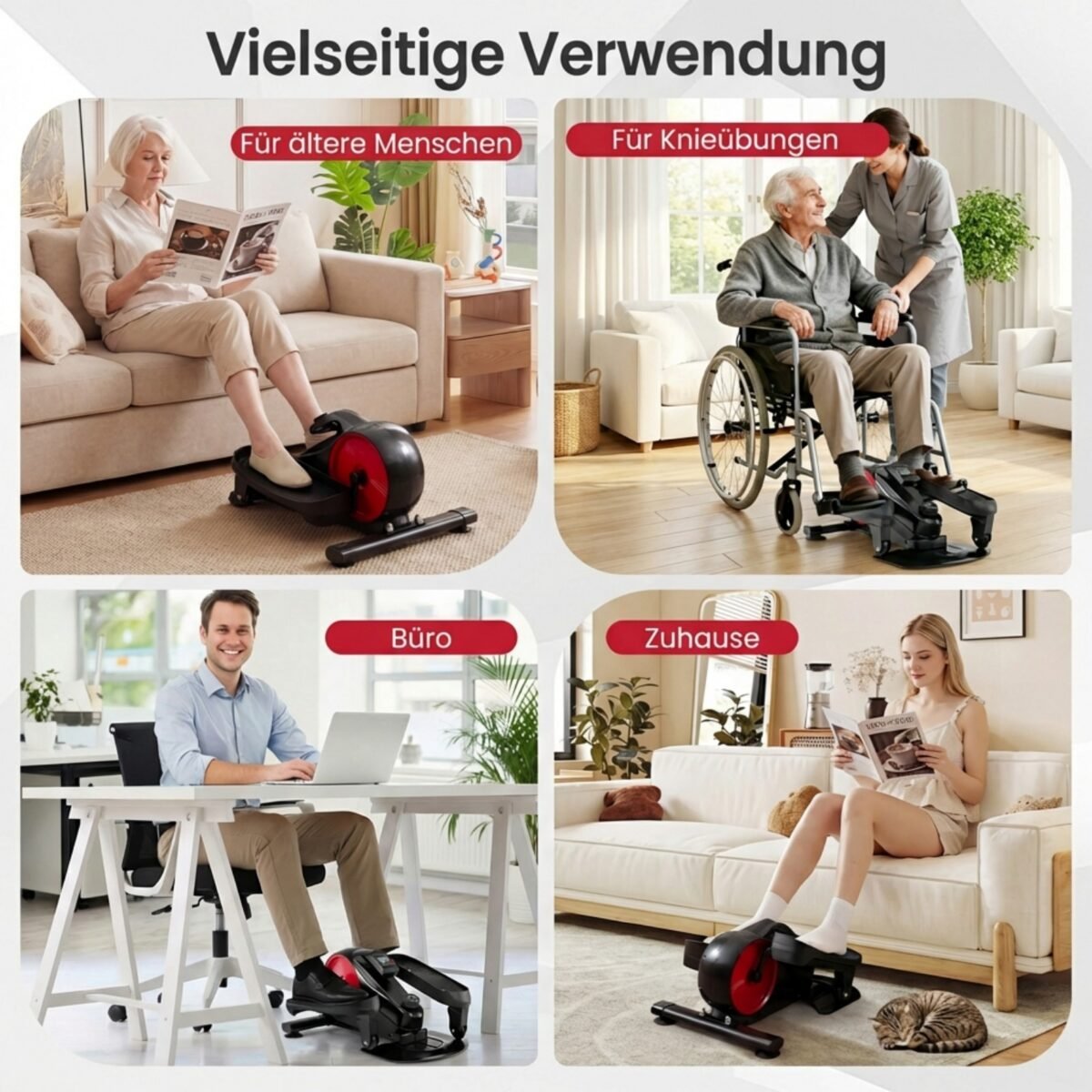 Mini elipsinis treniruoklis su reguliuojamu magnetiniu pasipriešinimu ir LCD monitoriumi (Juoda) – Paveikslėlis 3