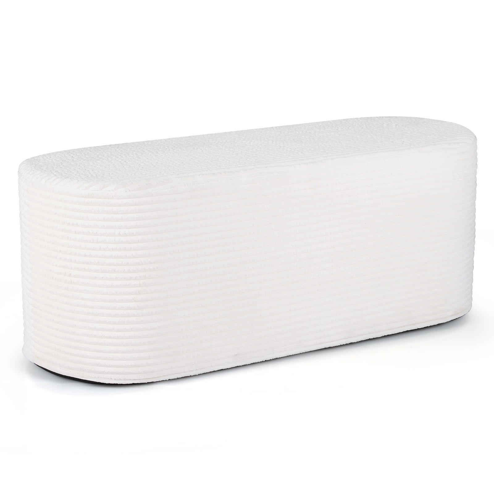 Minkštas pufas-suoliukas su kordiniu audiniu 120 cm (Smėlio)