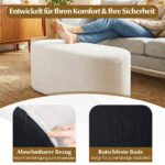 Minkštas pufas-suoliukas su kordiniu audiniu 120 cm (Smėlio) – Paveikslėlis 3