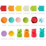 Minkšti sensoriniai lavinamieji kubeliai su garsu, 20 vnt. – Paveikslėlis 3