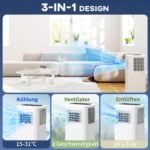 Mobilus 3in1 oro kondicionierius su LED ekranu ir laikmačiu