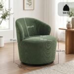 Modernus sukamasis fotelis su 360° pasukimu ir ergonomine atrama