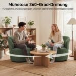 Modernus sukamasis fotelis su 360° pasukimu ir ergonomine atrama
