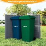 Modulinė lauko privatumo tvora su metaliniais įžeminimo kuolais (Pilka) – Paveikslėlis 2