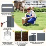 Modulinė lauko privatumo tvora su metaliniais įžeminimo kuolais (Pilka) – Paveikslėlis 3