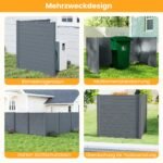 Modulinė lauko privatumo tvora su metaliniais įžeminimo kuolais (Pilka) – Paveikslėlis 4