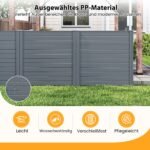 Modulinė lauko privatumo tvora su metaliniais įžeminimo kuolais (Pilka) – Paveikslėlis 5