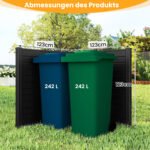 Modulinė dekoratyvinė privatumo pertvara su cinkuoto metalo kuolais (Juoda) – Paveikslėlis 2