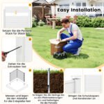 Modulinė lauko užtvara su tvirtinimo kuolais (Balta) – Paveikslėlis 3