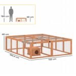 Modulinis medinis triušių namelis su voljeru – Paveikslėlis 3