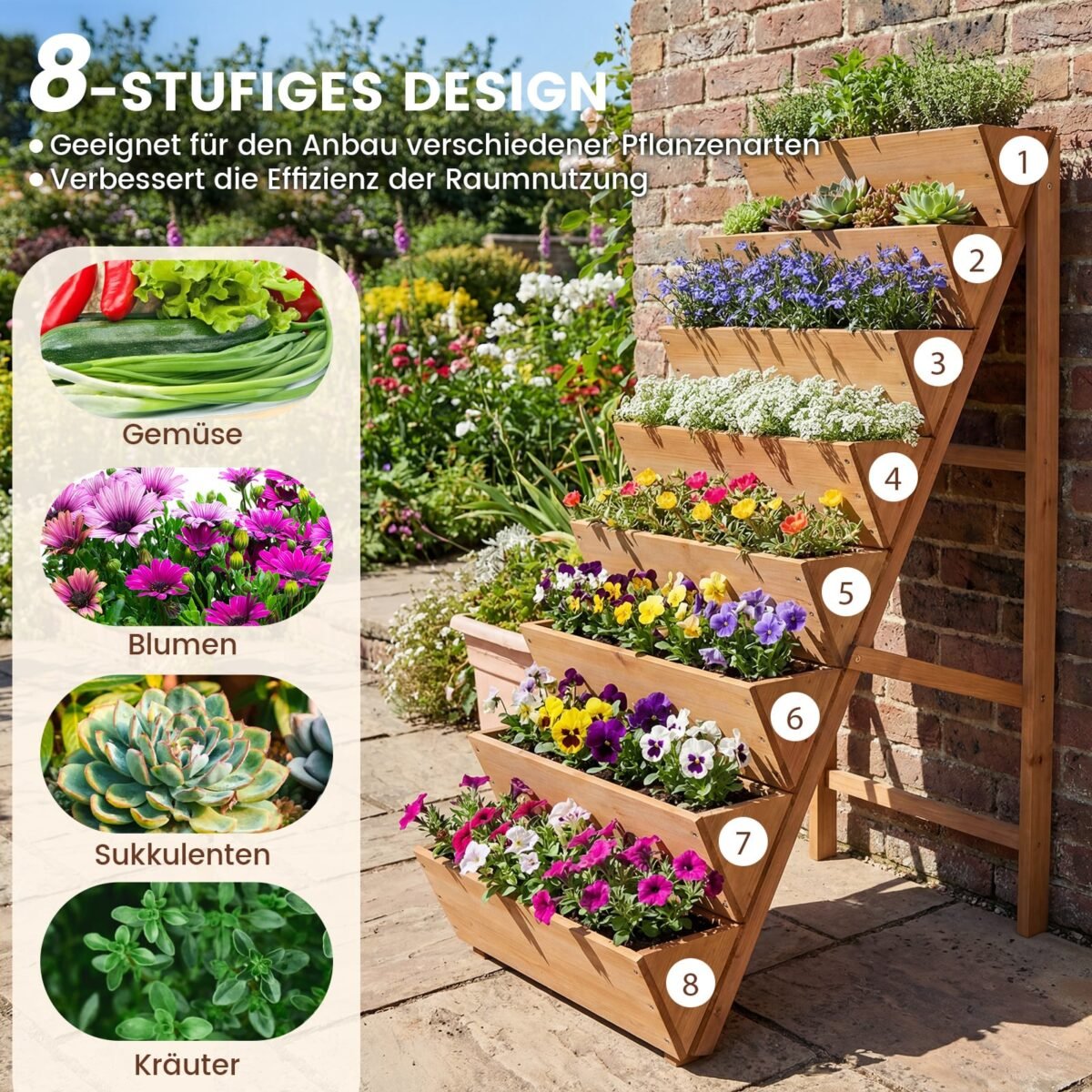 Moduliuojama 5–8 aukštų pakelta lysvė iš eglės medienos (Oranžinė) – Paveikslėlis 5