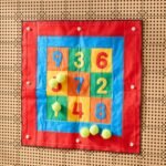 Mokomasis metimo taikinys su skaičiais ir lipukais – Paveikslėlis 2